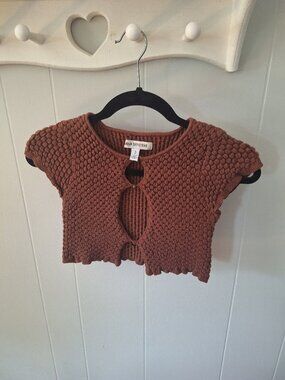 Urban Outfitters Brown Keyhole Crop Top